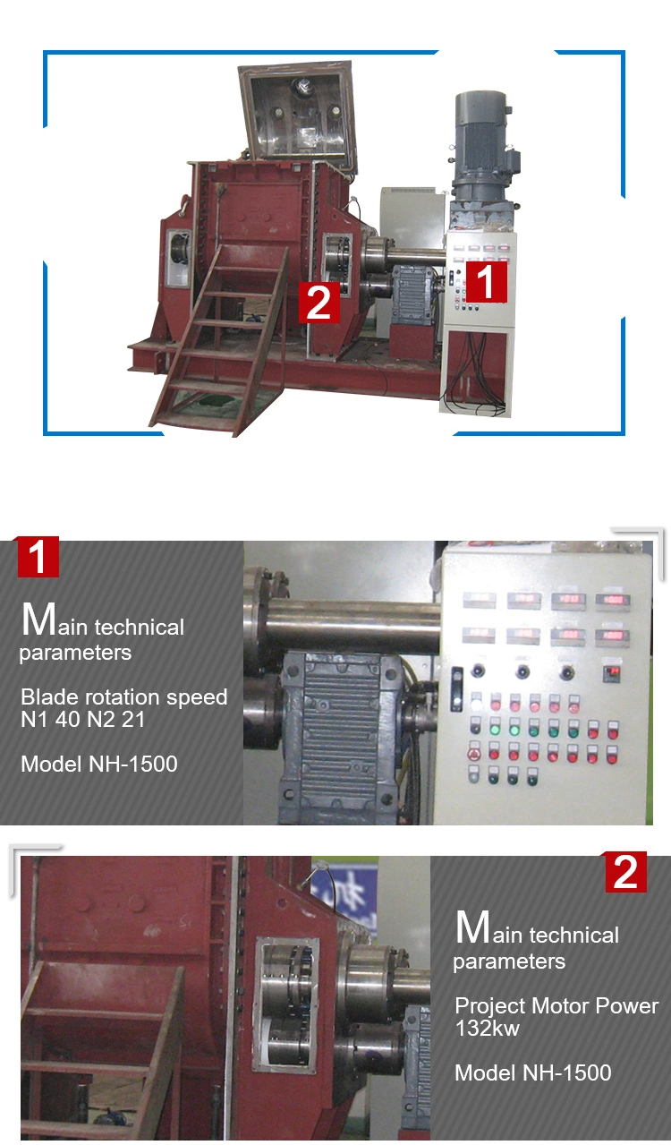 Nh-3000 Silica Rubber Mixing Machine Z Blade Vacuum Kneader Rubber Calender